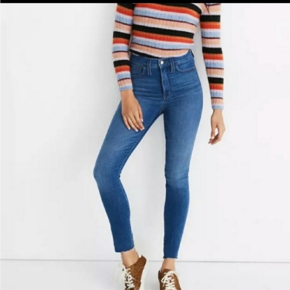 Madewell skinny jeans Roadtripper blue denim high rise